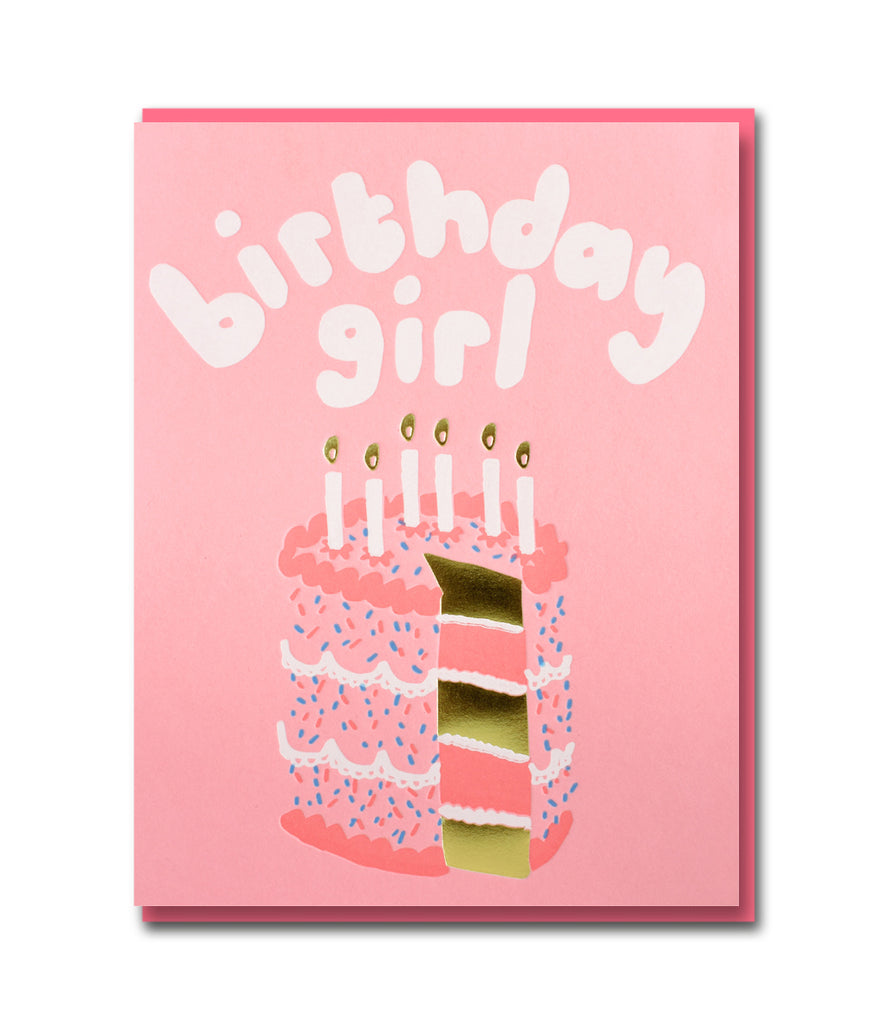 Joyful Pink Cake Birthday Card