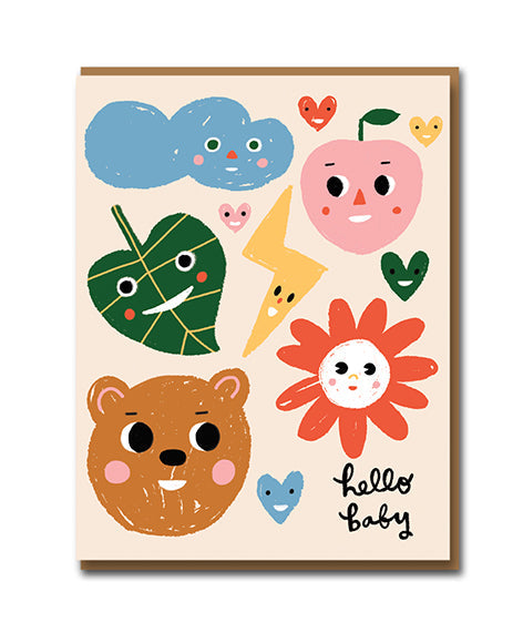 Sunny Faces New Baby Card