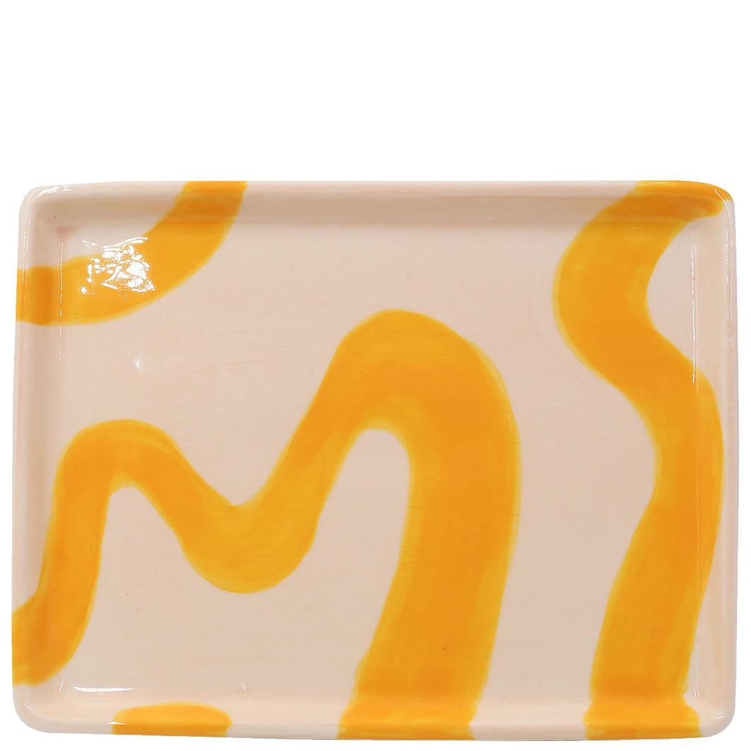 Tray Javier Spanish Swirls Yellow