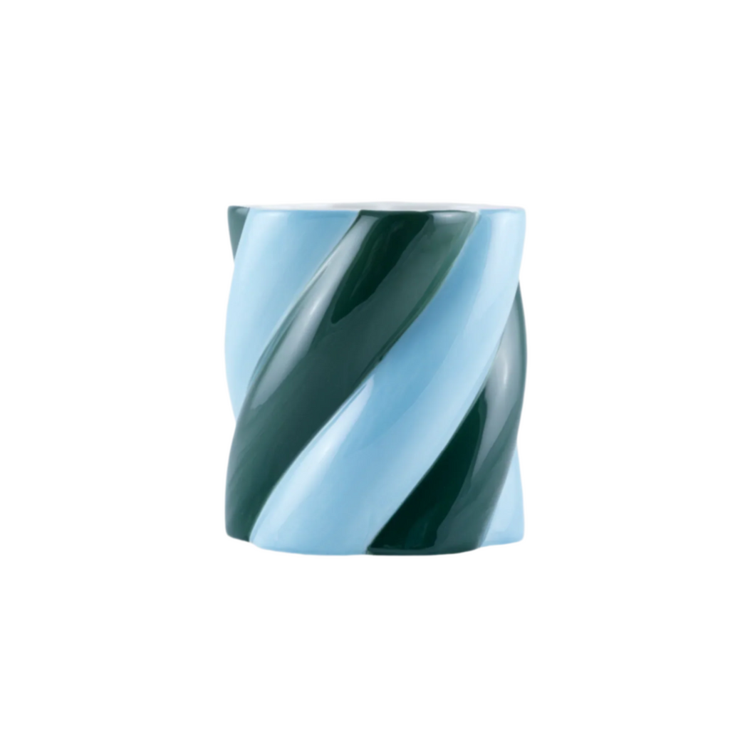 Marshmallow Twist Pot Green and Blue