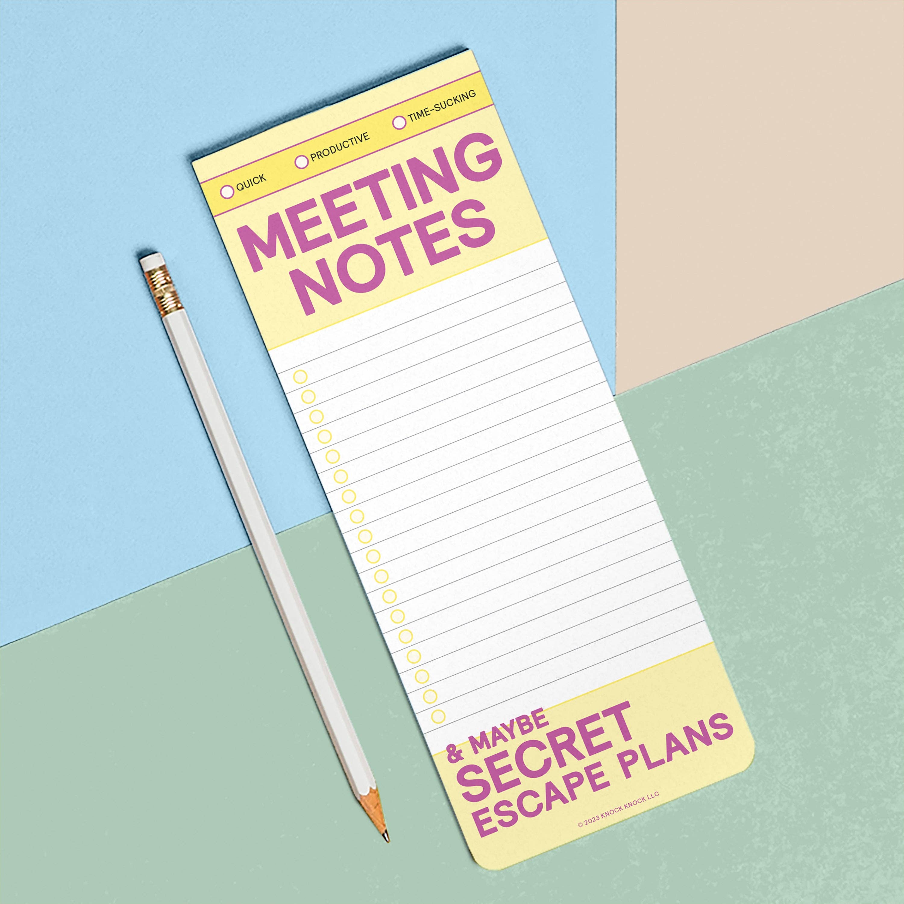 Knock Knock Meeting Notes Make-a-List Pads