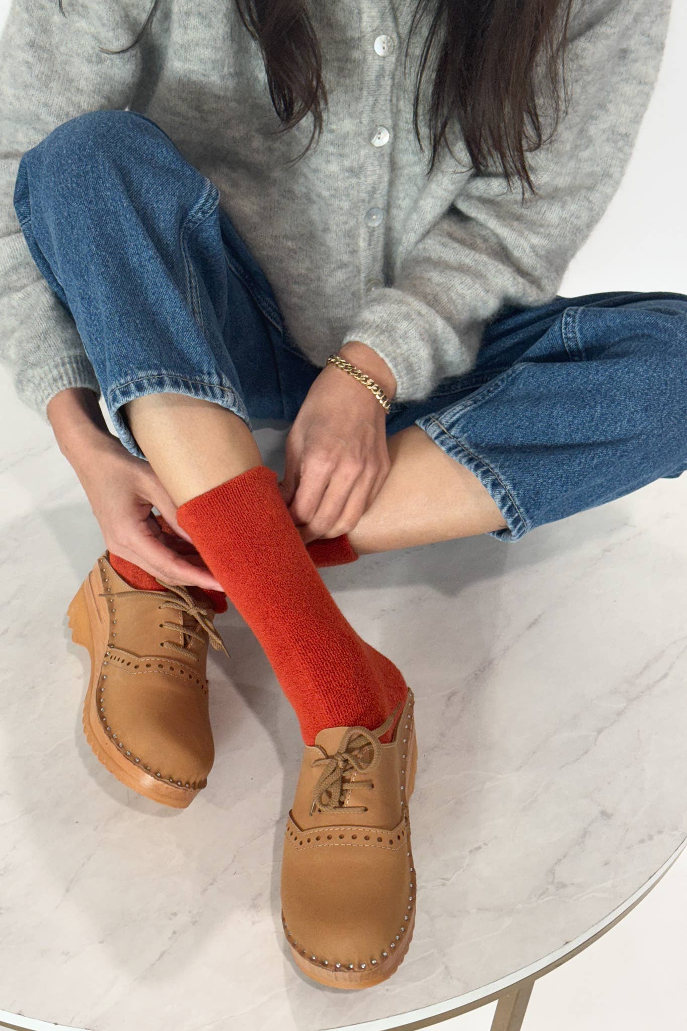 Cloud Socks: Burnt Orange