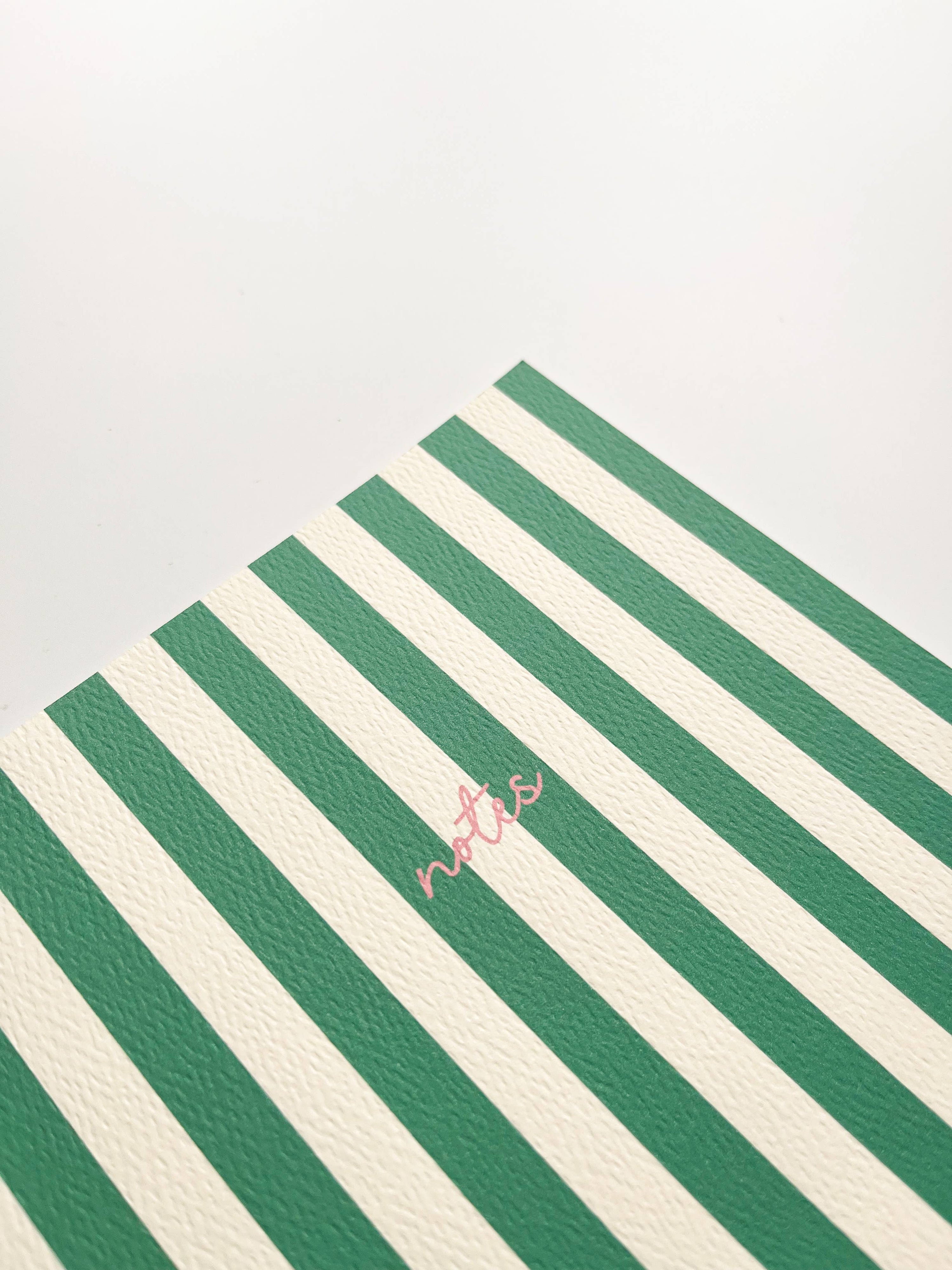 Striped Notebook with Contrast Color: A5 / Pink