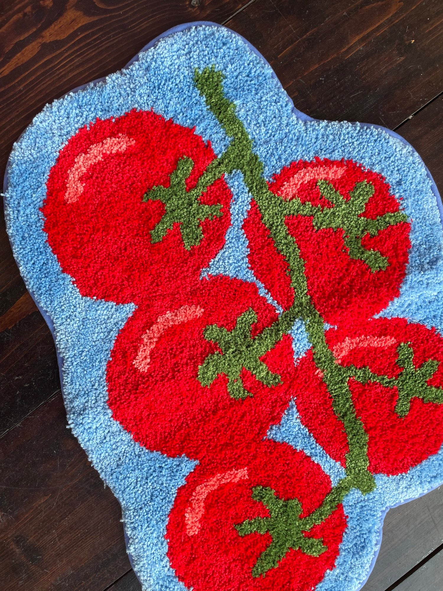 Tomato bath mat