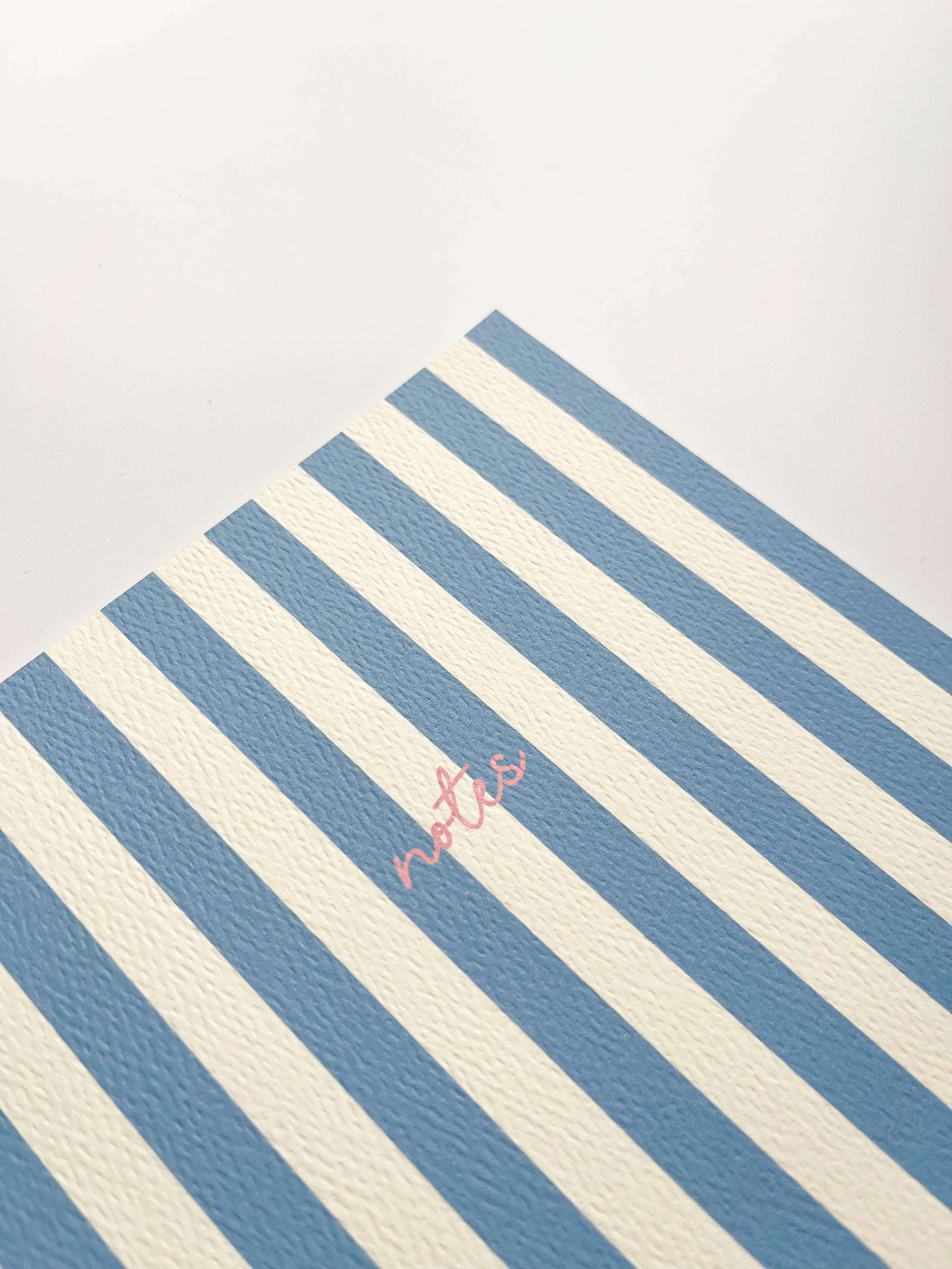 Striped Notebook with Contrast Color: A5 / Pink