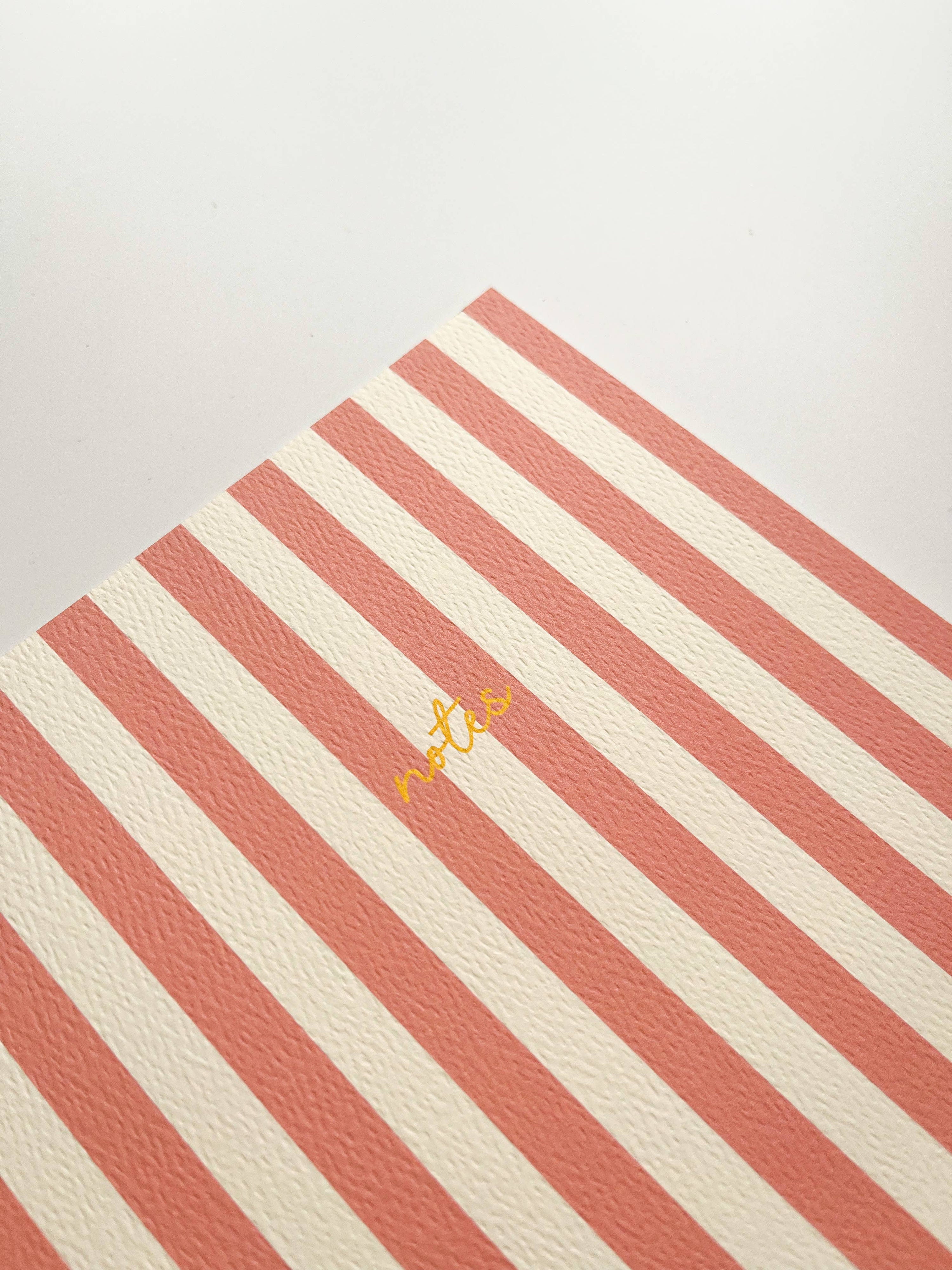 Striped Notebook with Contrast Color: A5 / Pink