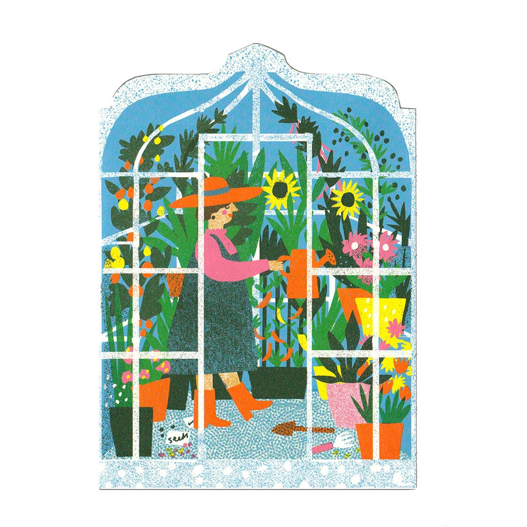 Greenhouse Die Cut Card