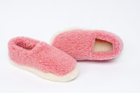 Yoko Wool Slippers Pink