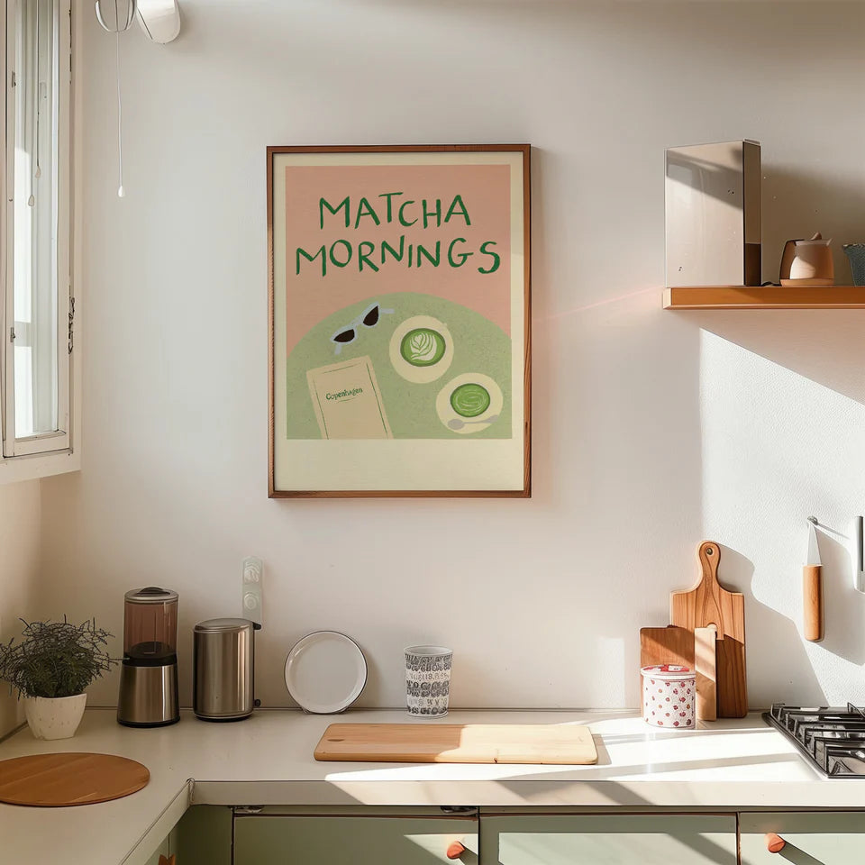 Matcha Mornings in Copenhagen Print A3