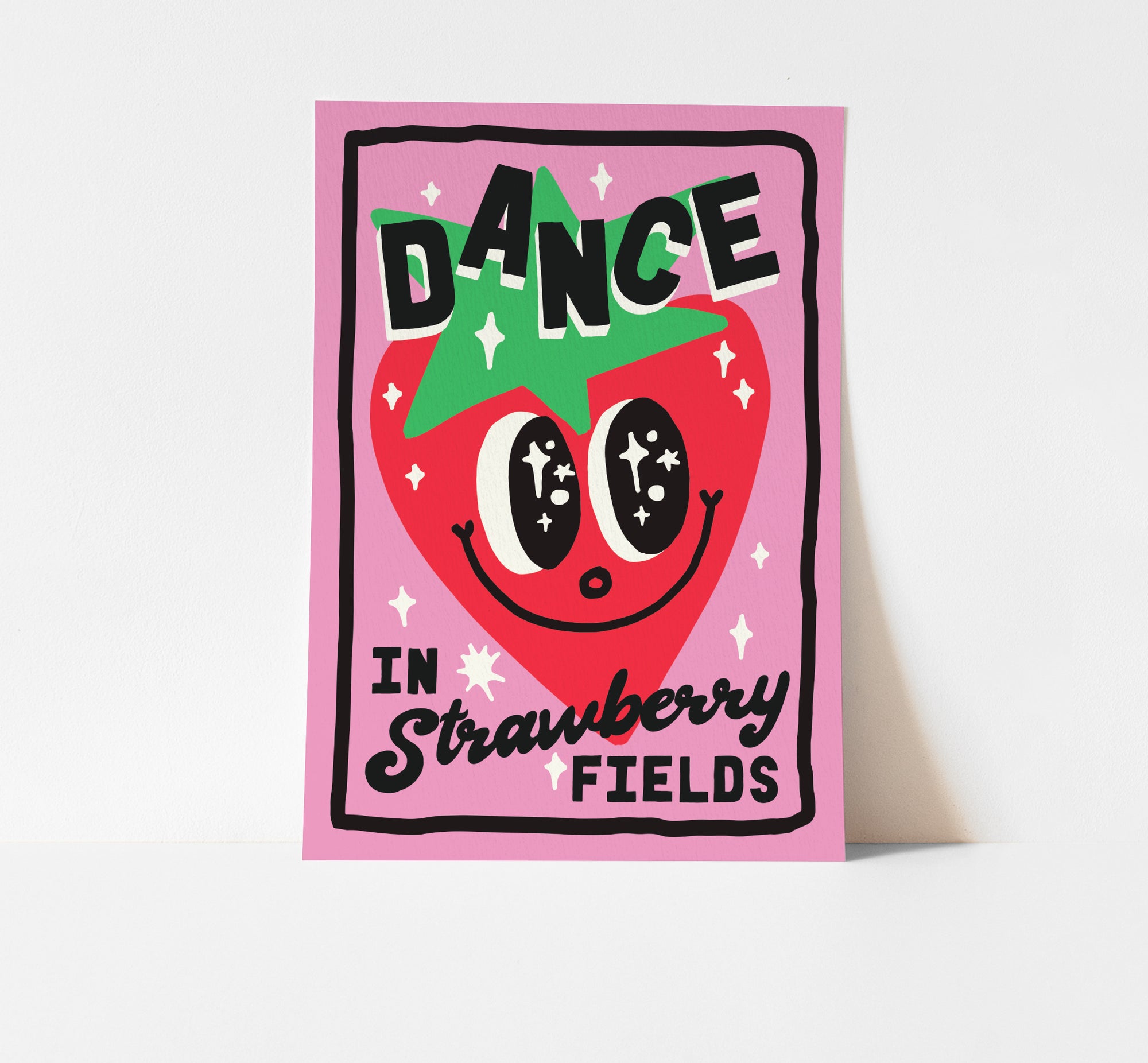 Sanders De Roeper 'Dance in Strawberry Fields' A3 Art Print