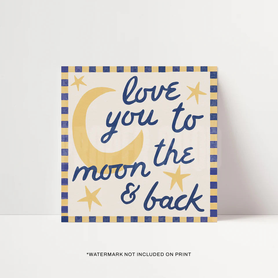 Moon & Back Print