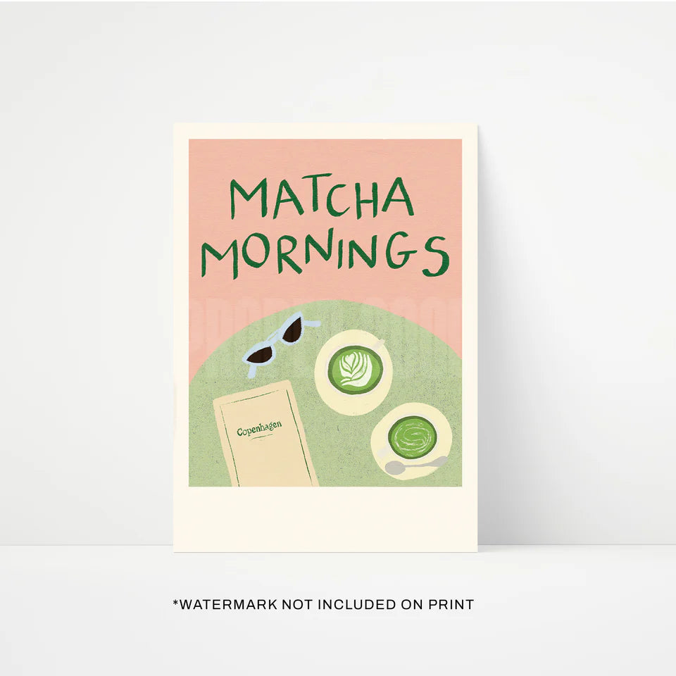 Matcha Mornings in Copenhagen Print A3