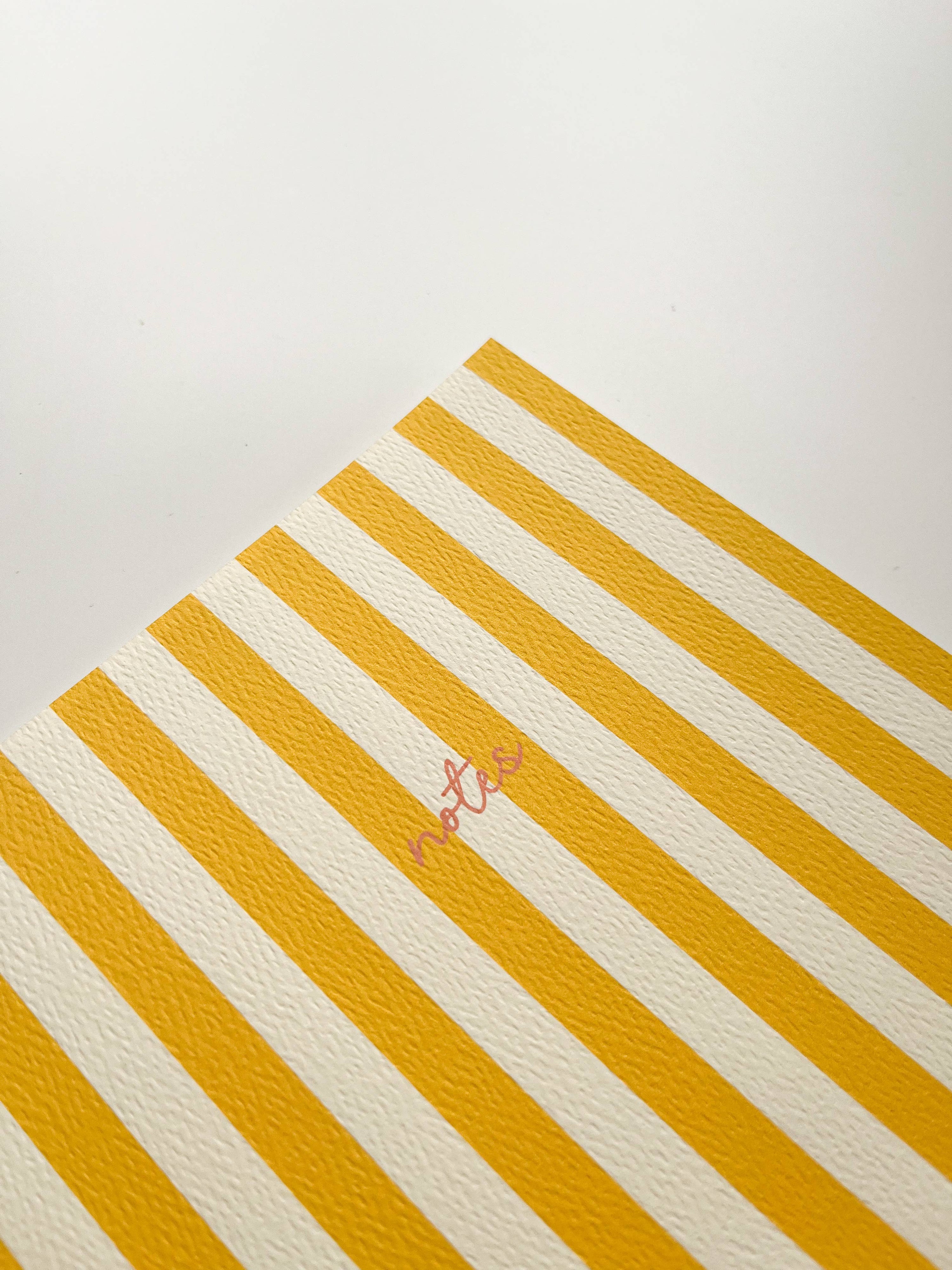 Striped Notebook with Contrast Color: A5 / Pink