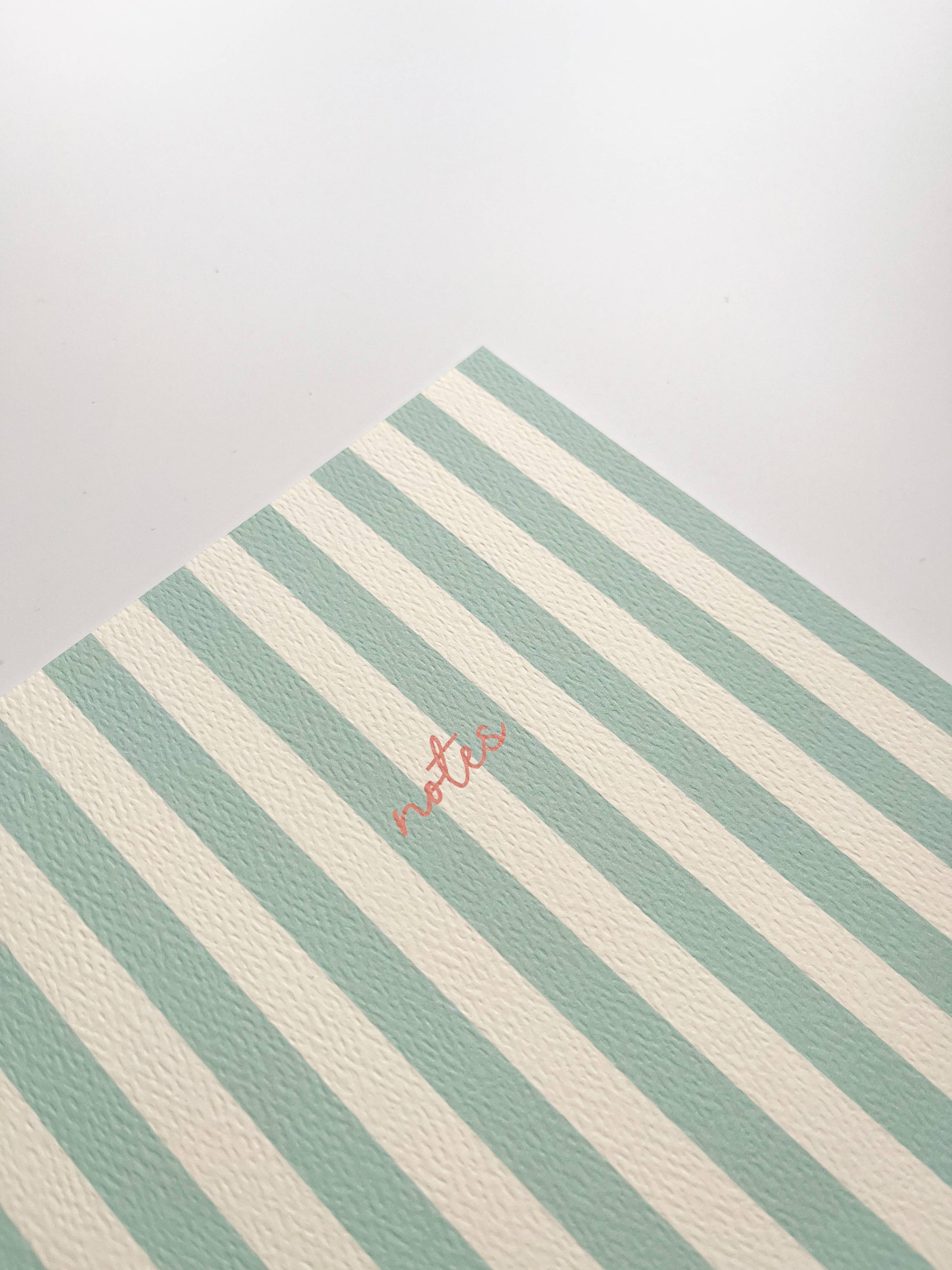 Striped Notebook with Contrast Color: A5 / Pink