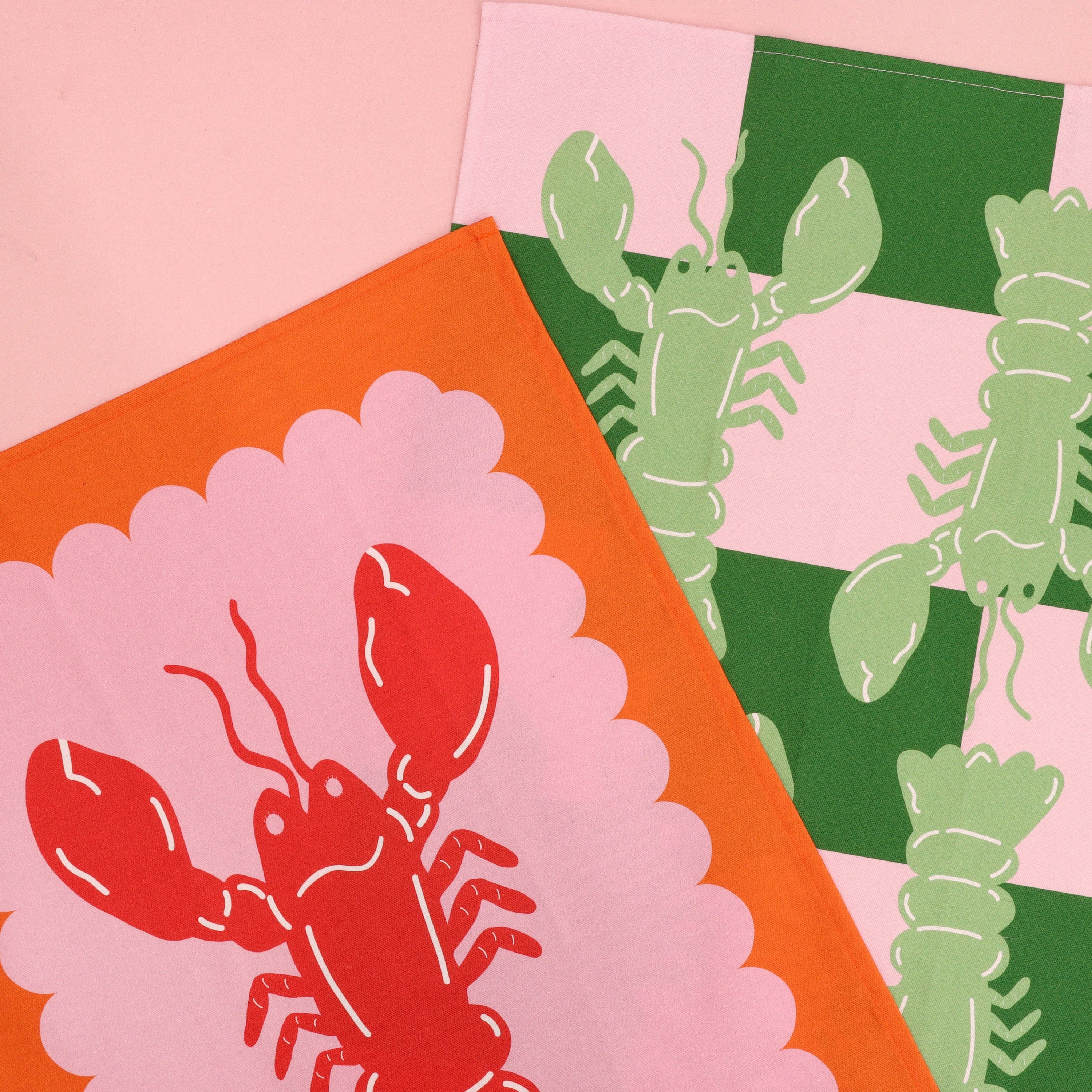 Lobster Scallop Tea Towel