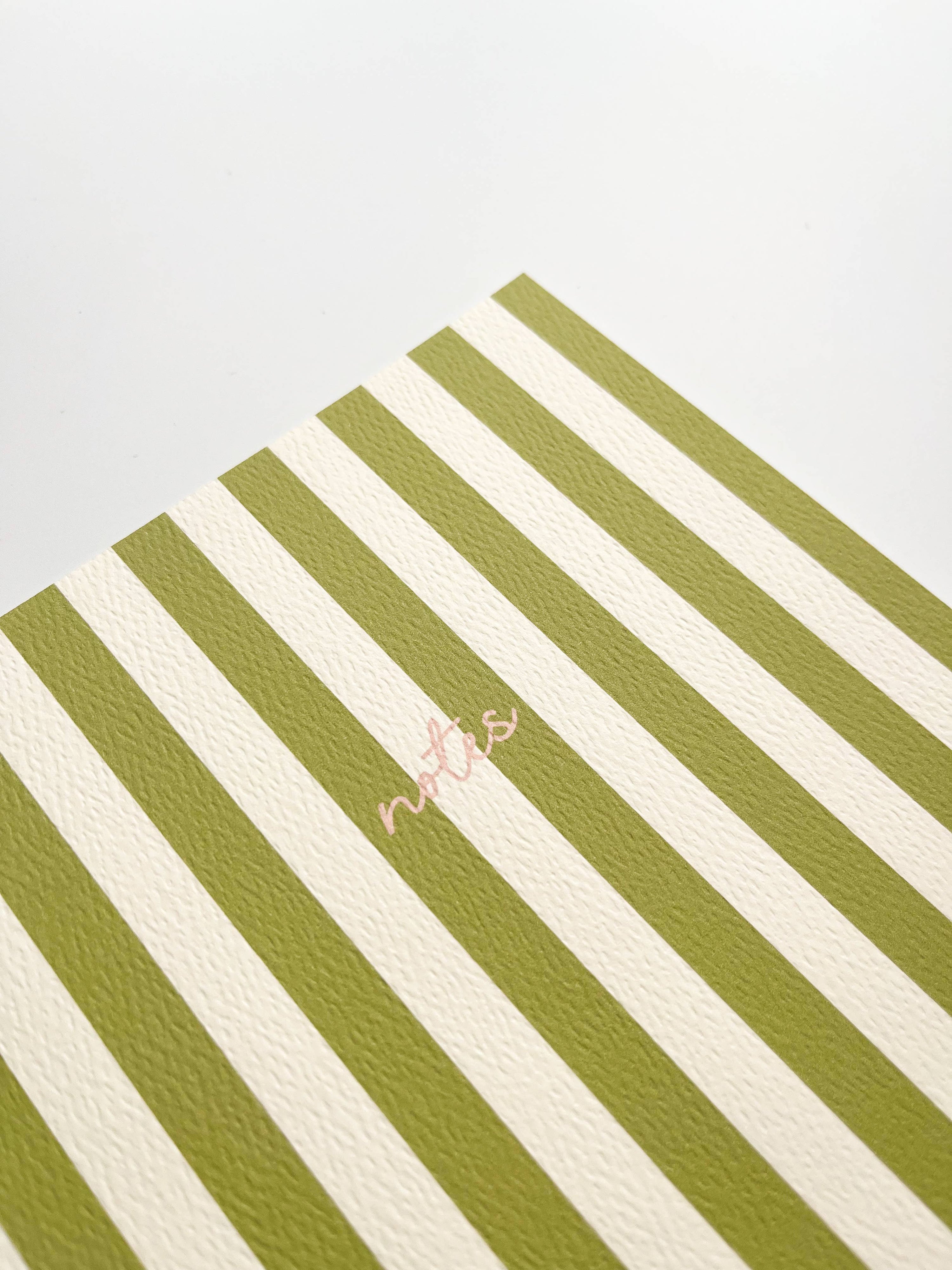 Striped Notebook with Contrast Color: A5 / Pink