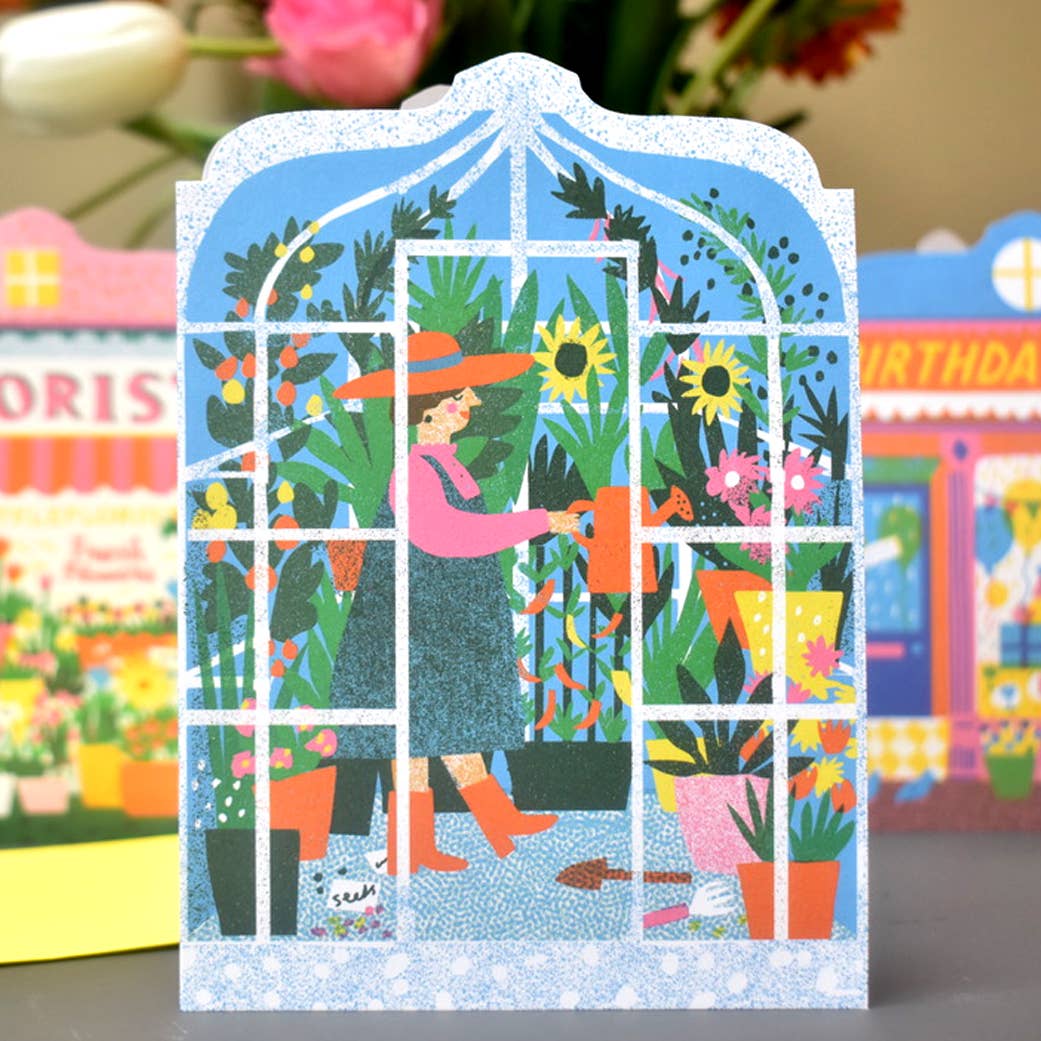 Greenhouse Die Cut Card