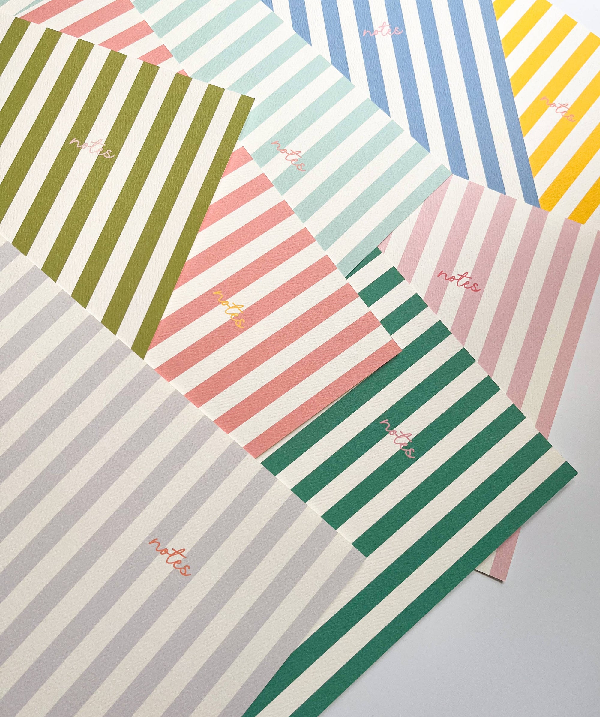 Striped Notebook with Contrast Color: A5 / Coral