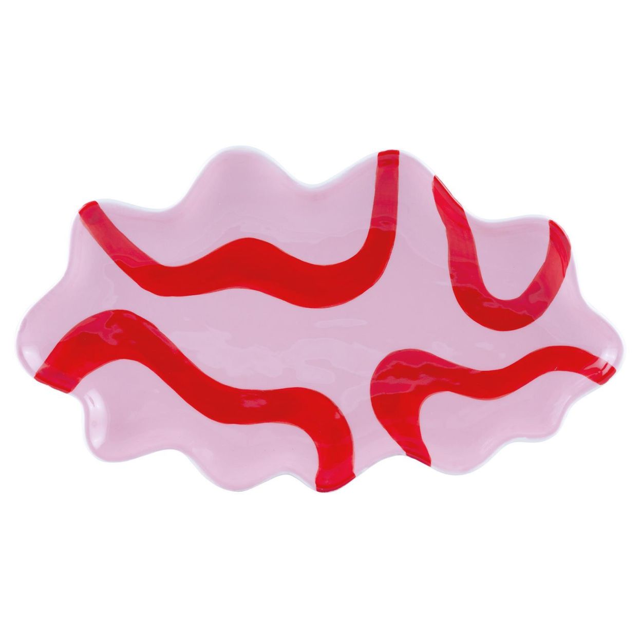 Tray Renata Red and Pink Swirl