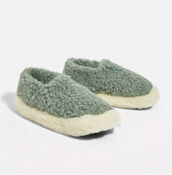 Yoko Wool Slippers Forest Green