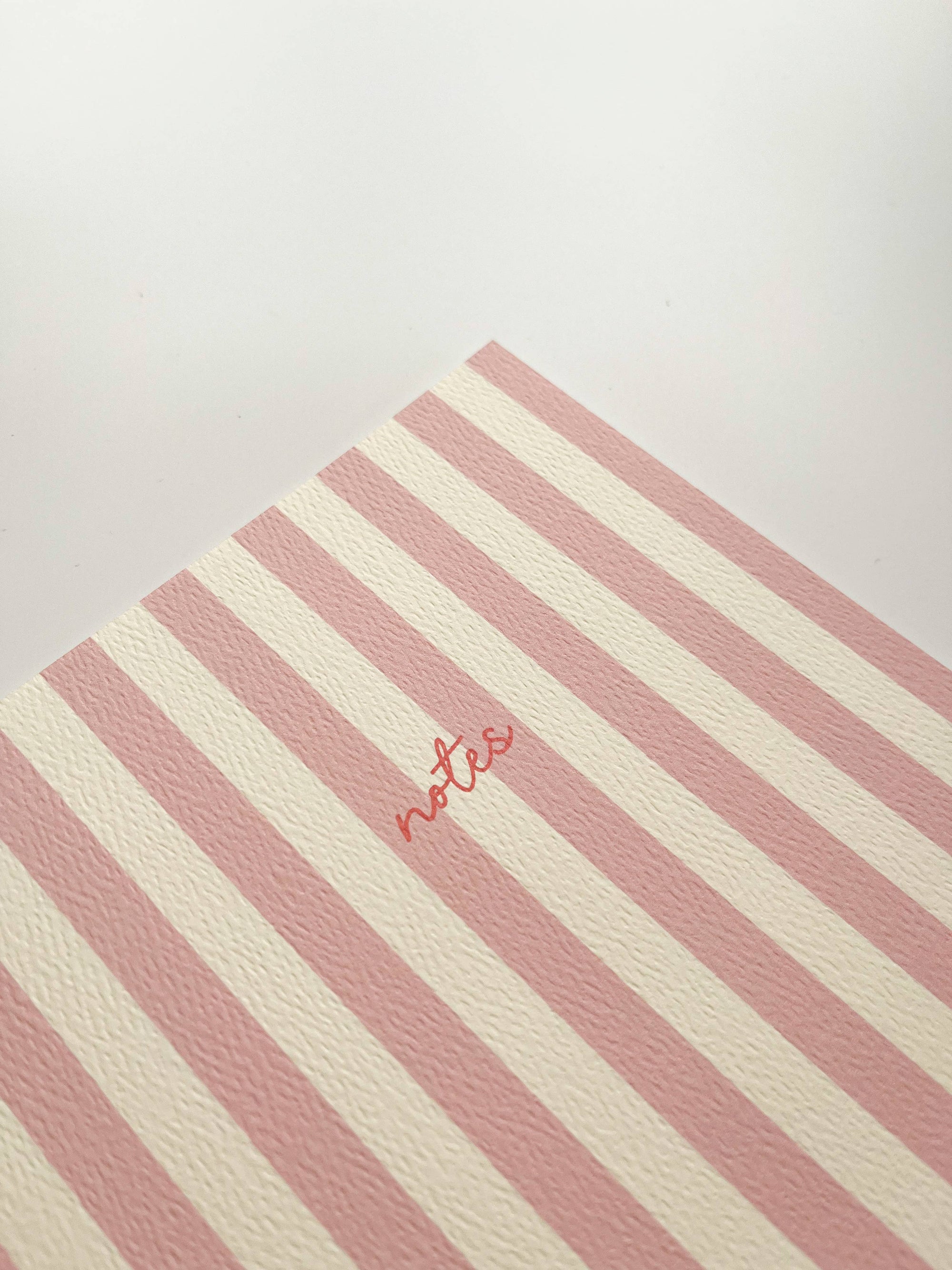 Striped Notebook with Contrast Color: A5 / Pink